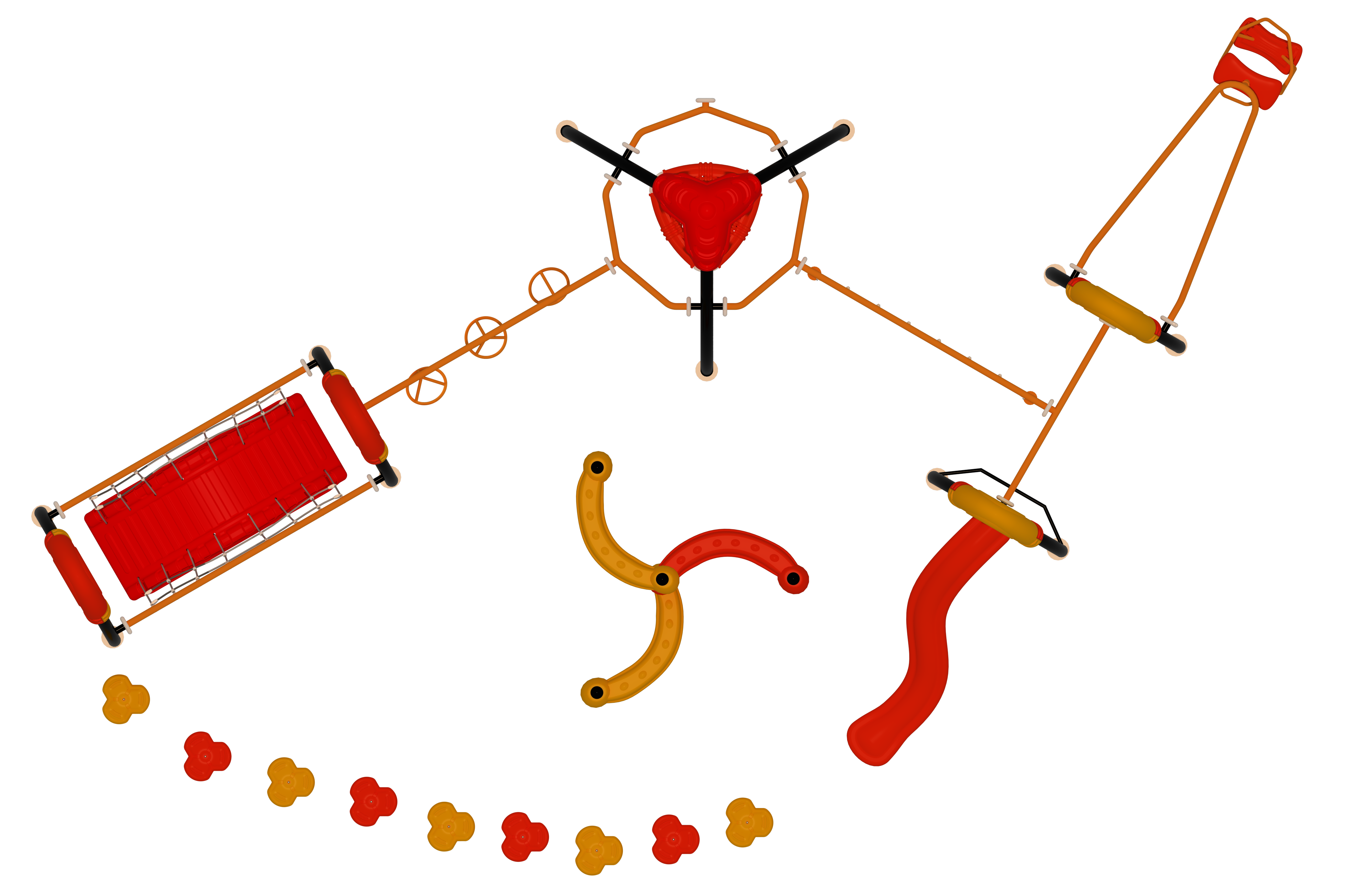 Halatlı Tırmanma B-PTR-200 PTR-206 | Parkur ve Halatlı Tırmanma Oyun Grupları | Erse Kent Mobilyaları